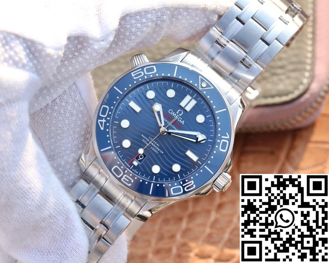 Omega Seamaster Diver 300M 210.30.42.20.03.001 VS Factory Blue Bezel Efficient 386