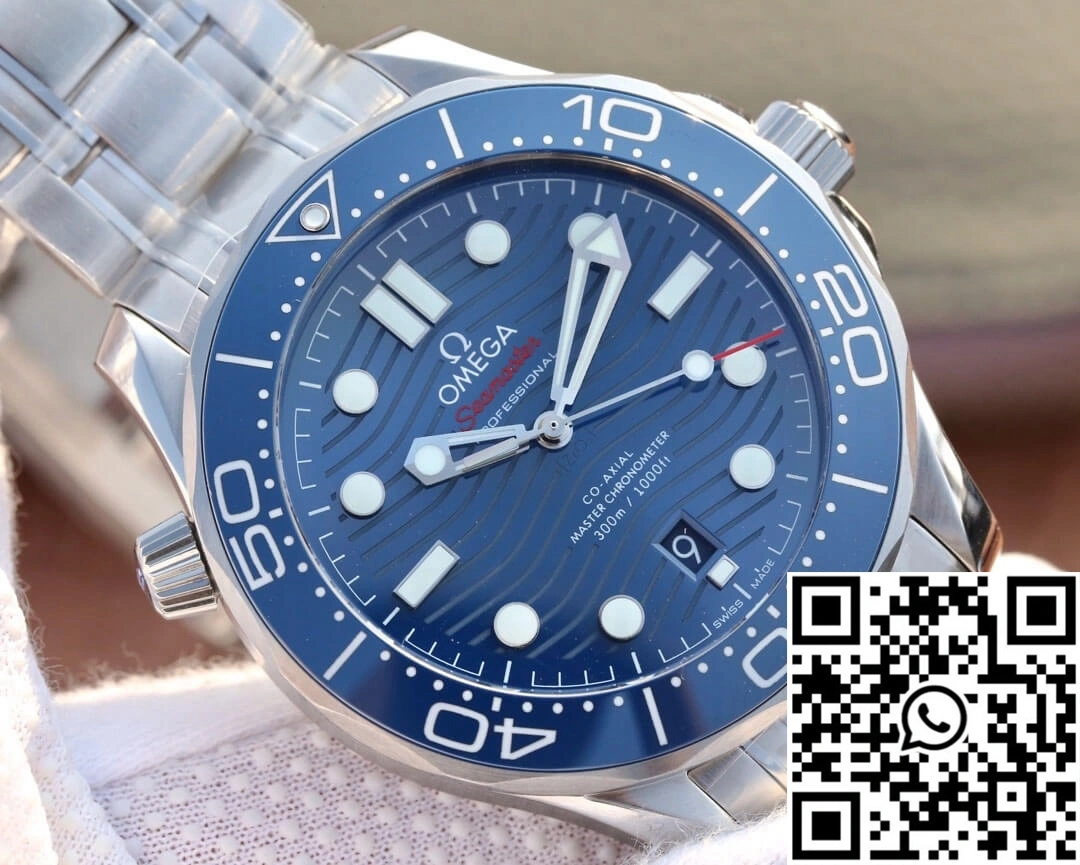Omega Seamaster Diver 300M 210.30.42.20.03.001 VS Factory Blue Bezel Efficient 386