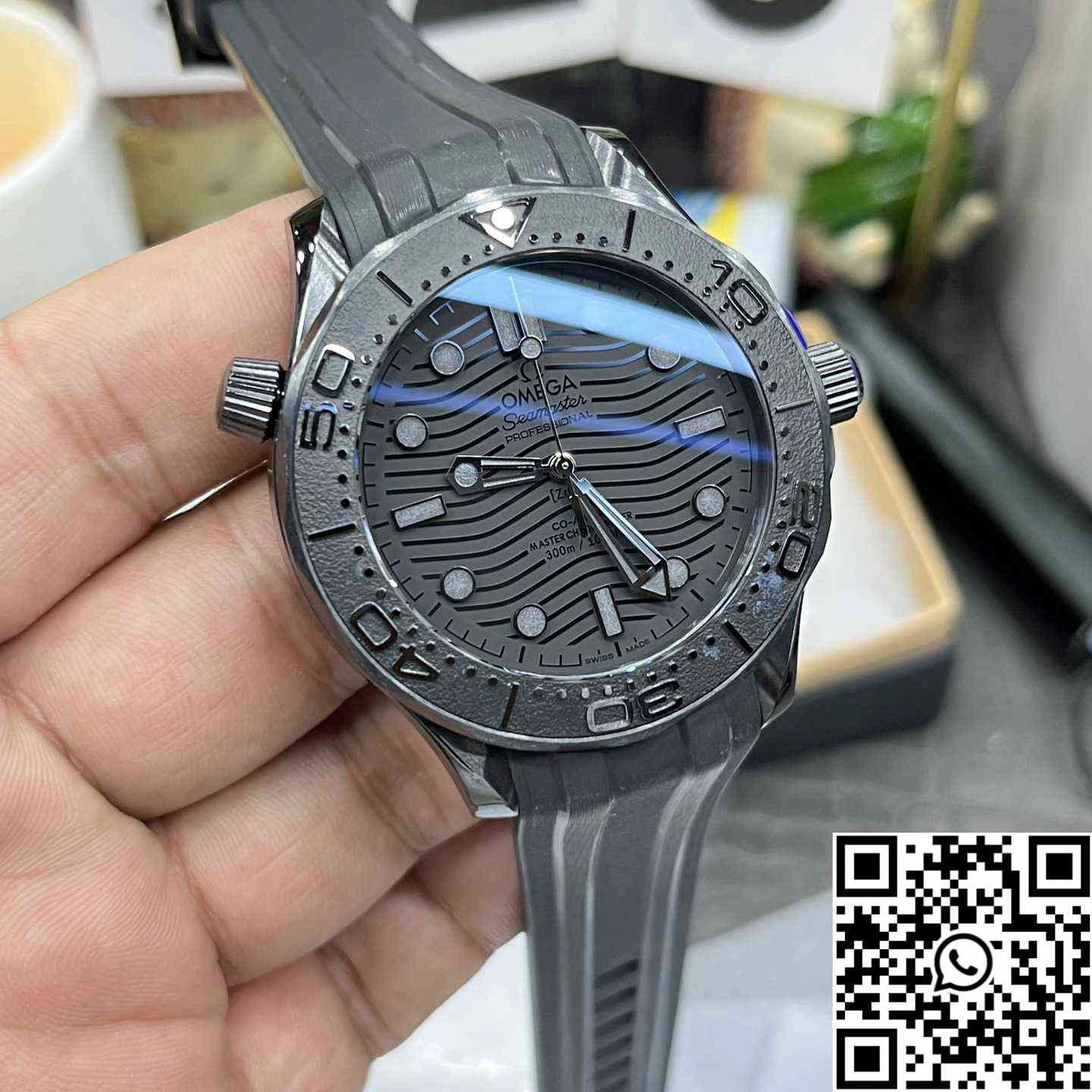Minimalist Omega Seamaster Diver 300M 210.92.44.20.01.003 VS Factory Black Bezel Ceramic Case 43.5mm 424