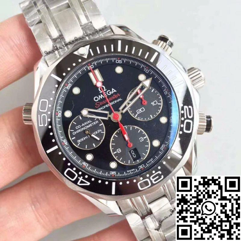 Omega Seamaster Diver 300M Co-Axial Chronograph 44MM 212.30.44.50.01.001 V2 Black Dial FastDry 364