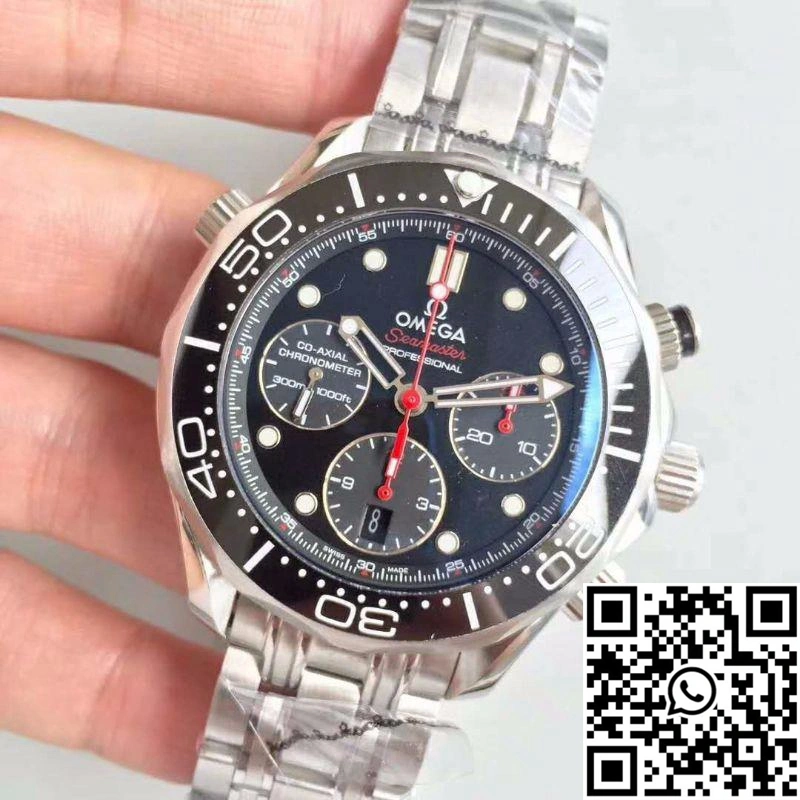 Omega Seamaster Diver 300M Co-Axial Chronograph 44MM 212.30.44.50.01.001 V2 Black Dial FastDry 364
