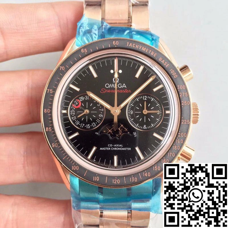 Seasonal Omega Speedmaster Moonwatch Moonphase Chronograph 304.63.44.52.01.001 Black Dial 466