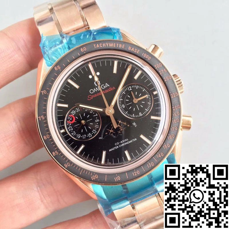 Seasonal Omega Speedmaster Moonwatch Moonphase Chronograph 304.63.44.52.01.001 Black Dial 466