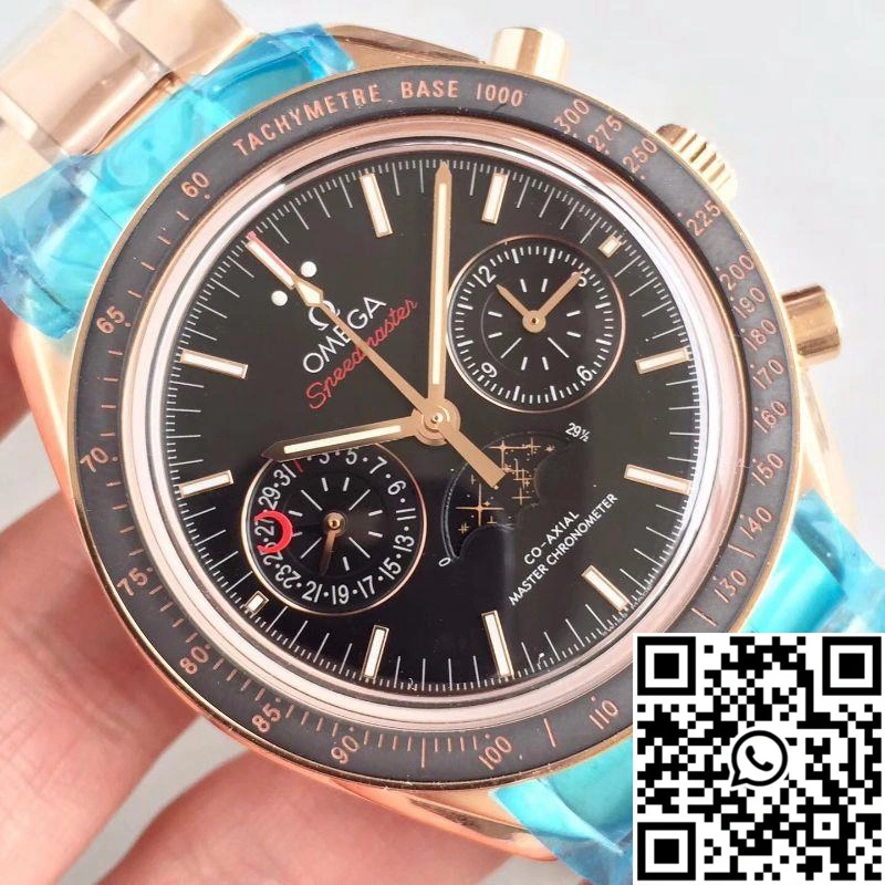 Seasonal Omega Speedmaster Moonwatch Moonphase Chronograph 304.63.44.52.01.001 Black Dial 466