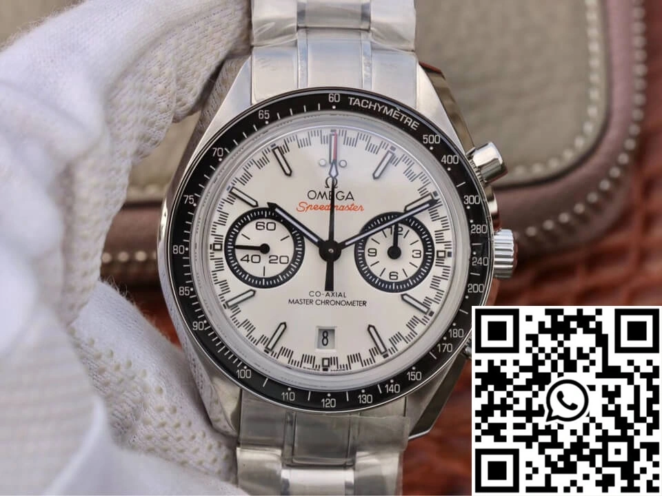 Omega Speedmaster Racing Chronograph 329.30.44.51.04.001 OM Factory White Dial WeatherProof 452