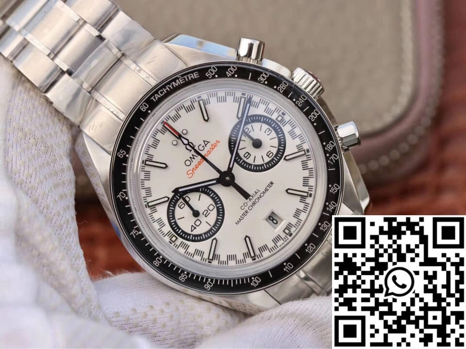Omega Speedmaster Racing Chronograph 329.30.44.51.04.001 OM Factory White Dial WeatherProof 452
