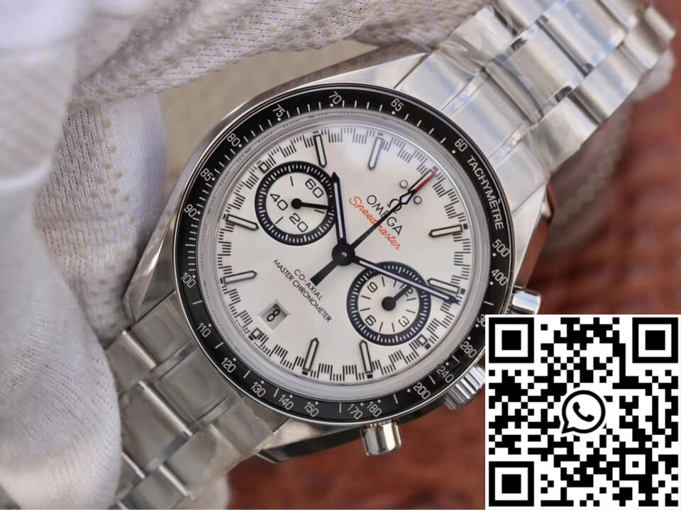 Omega Speedmaster Racing Chronograph 329.30.44.51.04.001 OM Factory White Dial WeatherProof 452