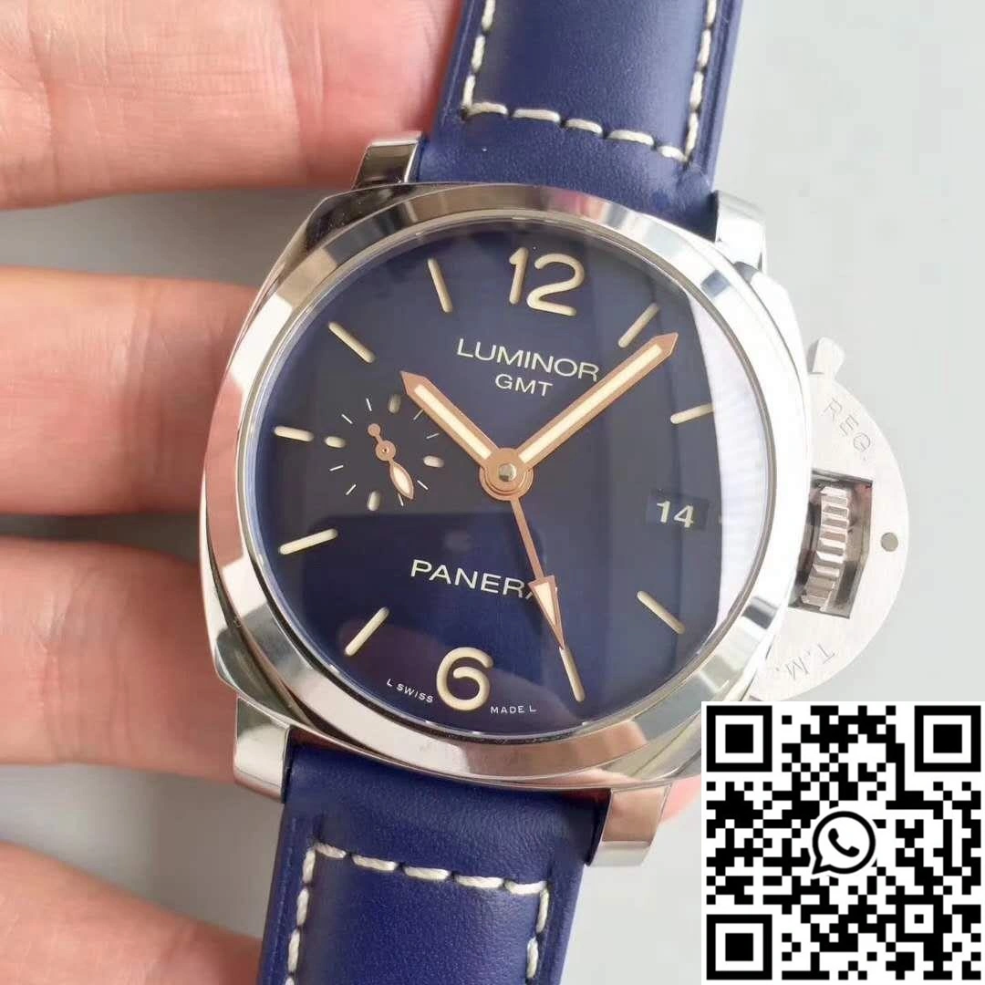SunProtective Panerai Luminor 1950 3 Days GMT Acciaio PAM688 VS Factory V2 Blue Dial 2237