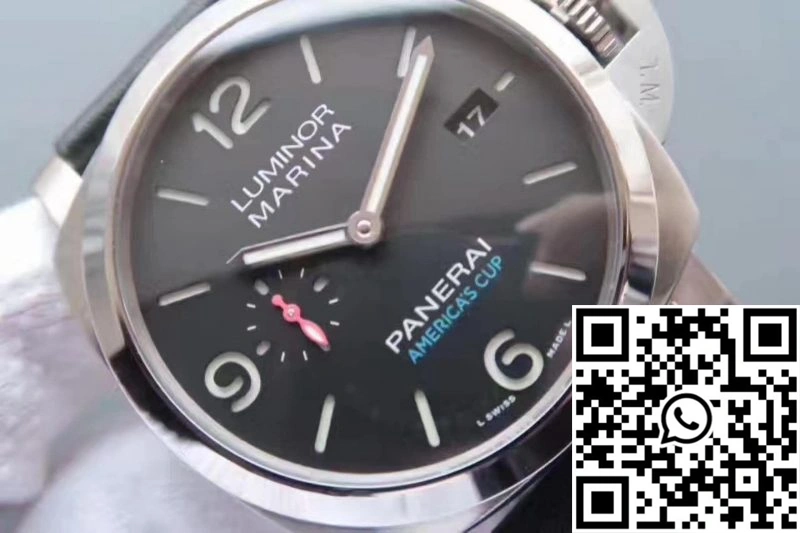 Panerai Luminor Marina 1950 PAM727 Americas Cup 2017 ZF Factory Black Leather Strap Black Dial Lightweight 2234