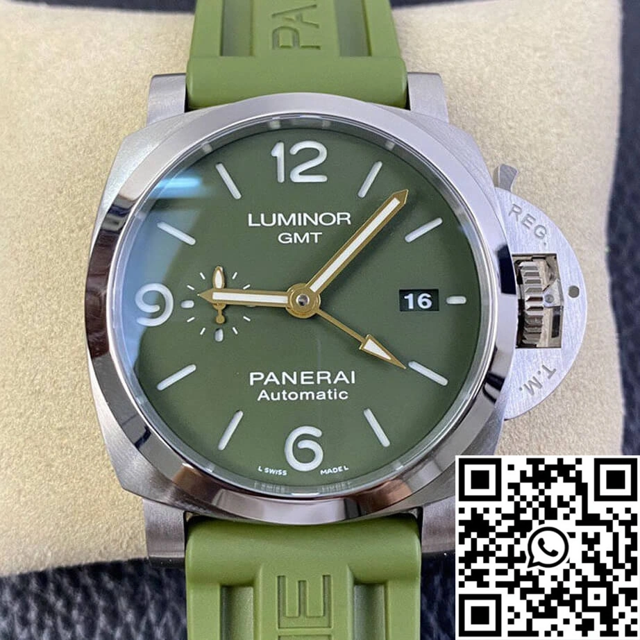Classic Panerai Luminor PAM01056 VS Factory Green Rubber Strap 2205
