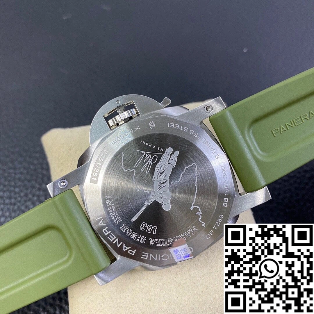 Classic Panerai Luminor PAM01056 VS Factory Green Rubber Strap 2205