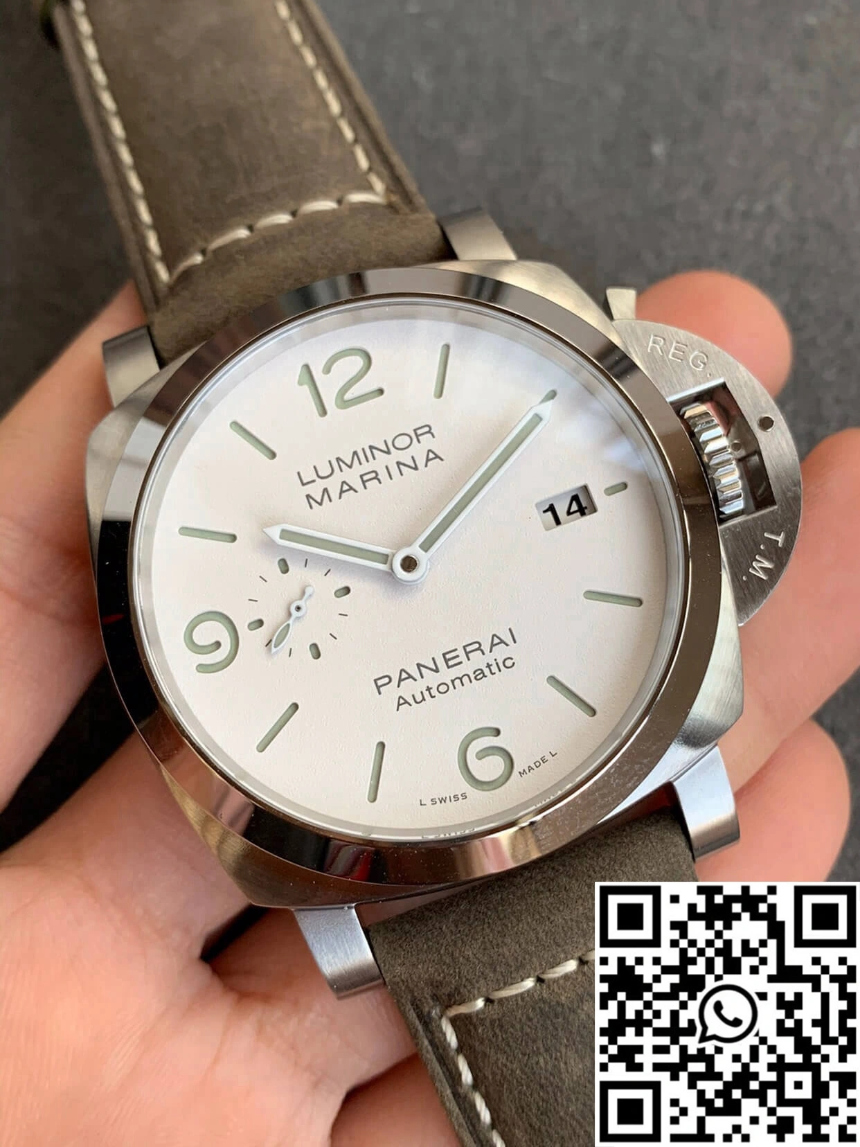 Panerai Luminor PAM01314 VS Factory White Dial FastDry 2214