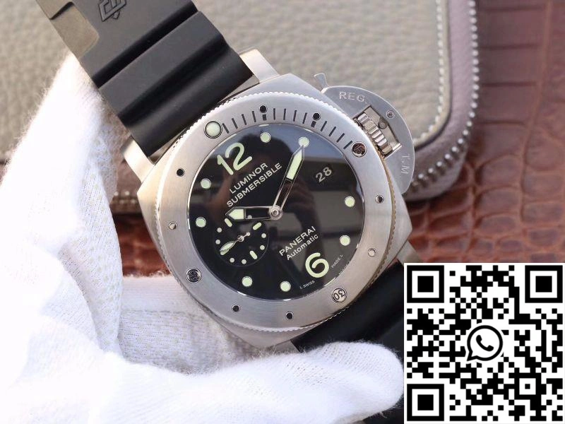 Vibrant Panerai Luminor Submersible 1950 Amagnetic 3 Days Titanium PAM389 VS Factory V2 Black Dial 2245