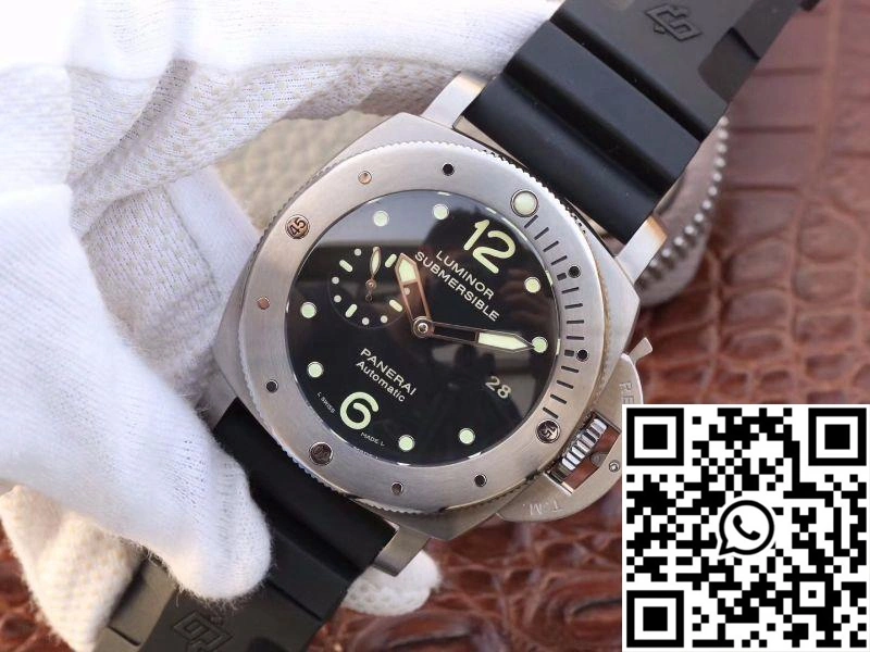 Vibrant Panerai Luminor Submersible 1950 Amagnetic 3 Days Titanium PAM389 VS Factory V2 Black Dial 2245