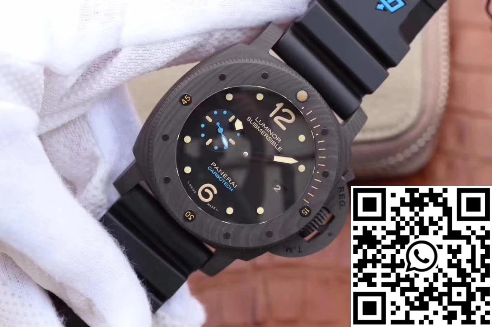 Panerai Luminor Submersible 1950 PAM616 VS Factory Black Dial MoistureWicking 2240