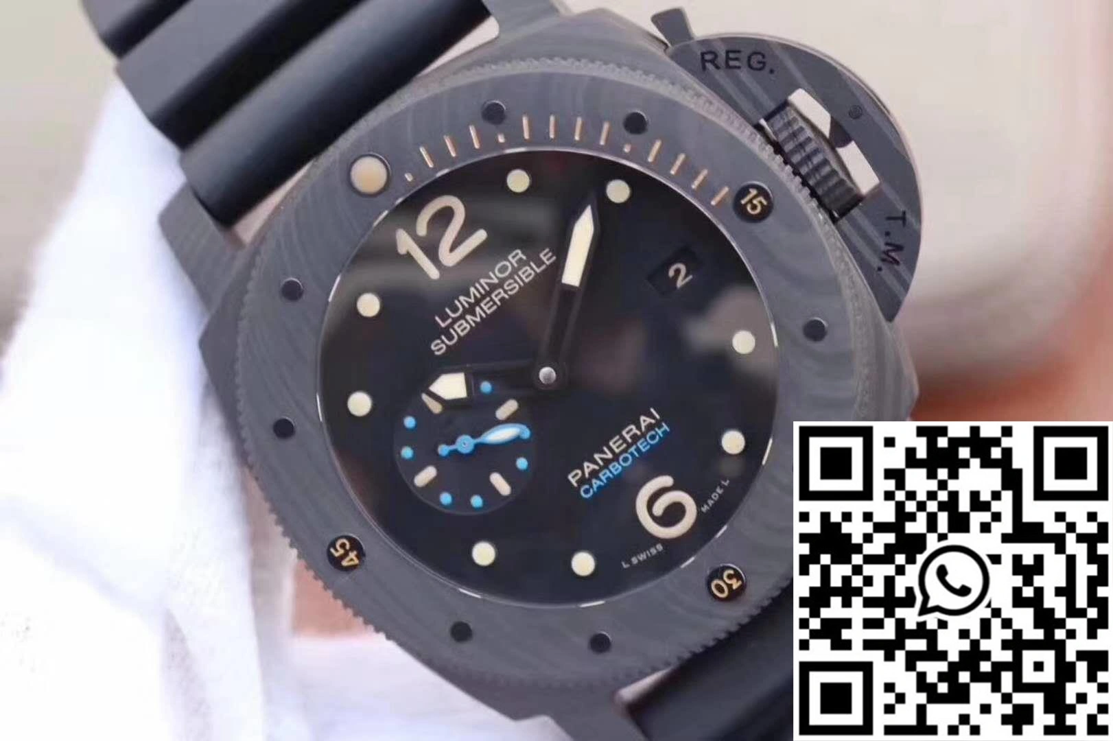 Panerai Luminor Submersible 1950 PAM616 VS Factory Black Dial MoistureWicking 2240