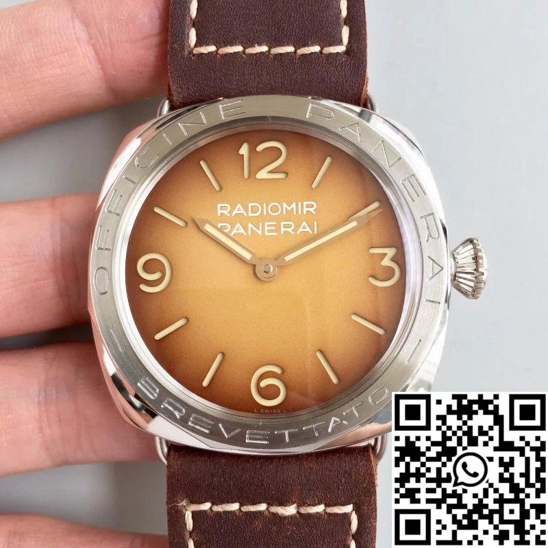 Panerai Radiomir 3 Days Acciaio Brevettato PAM687 ZF Factory Brown Dial Elegant 2277
