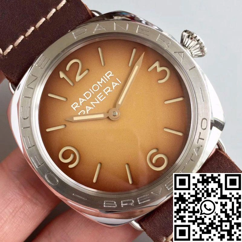 Panerai Radiomir 3 Days Acciaio Brevettato PAM687 ZF Factory Brown Dial Elegant 2277
