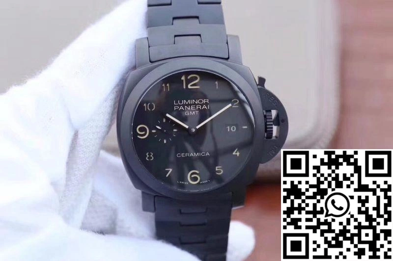 Bright Panerai Tuttonero Luminor 1950 3 Days GMT PAM438 VS Factory Black Dial 2247