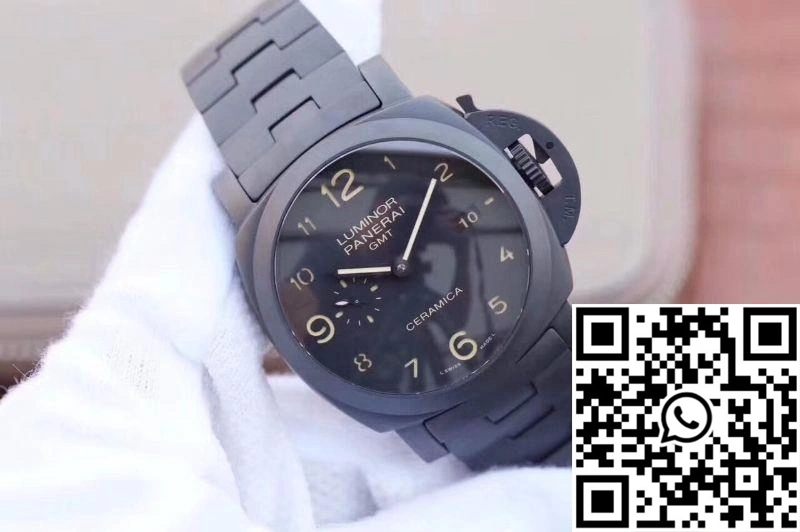 Bright Panerai Tuttonero Luminor 1950 3 Days GMT PAM438 VS Factory Black Dial 2247