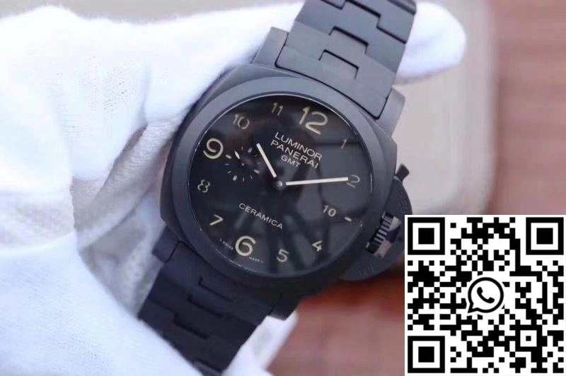 Bright Panerai Tuttonero Luminor 1950 3 Days GMT PAM438 VS Factory Black Dial 2247