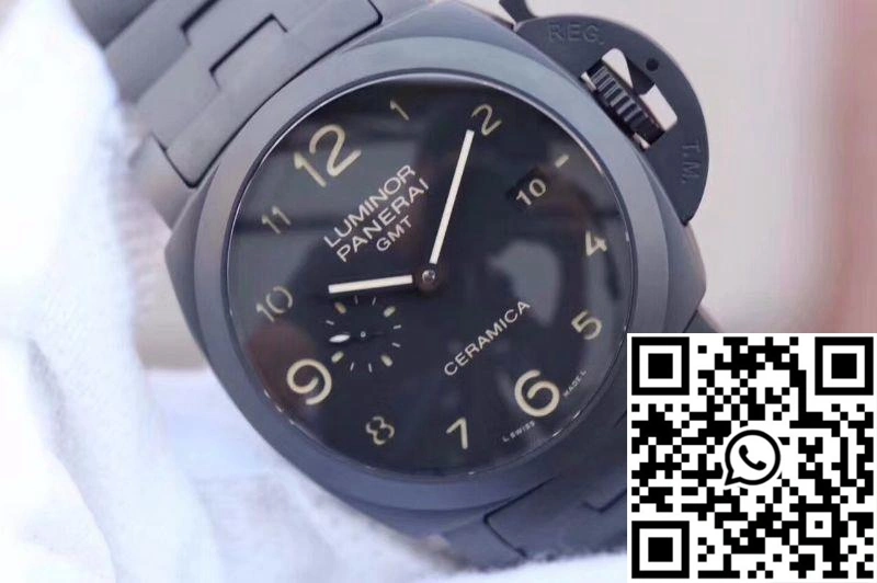 Bright Panerai Tuttonero Luminor 1950 3 Days GMT PAM438 VS Factory Black Dial 2247