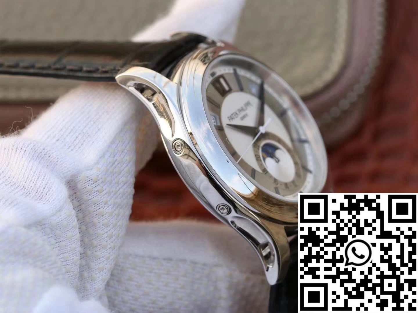 Supportive Patek Philippe Annual Calendar 5205G-001 Rhodium Dial 543