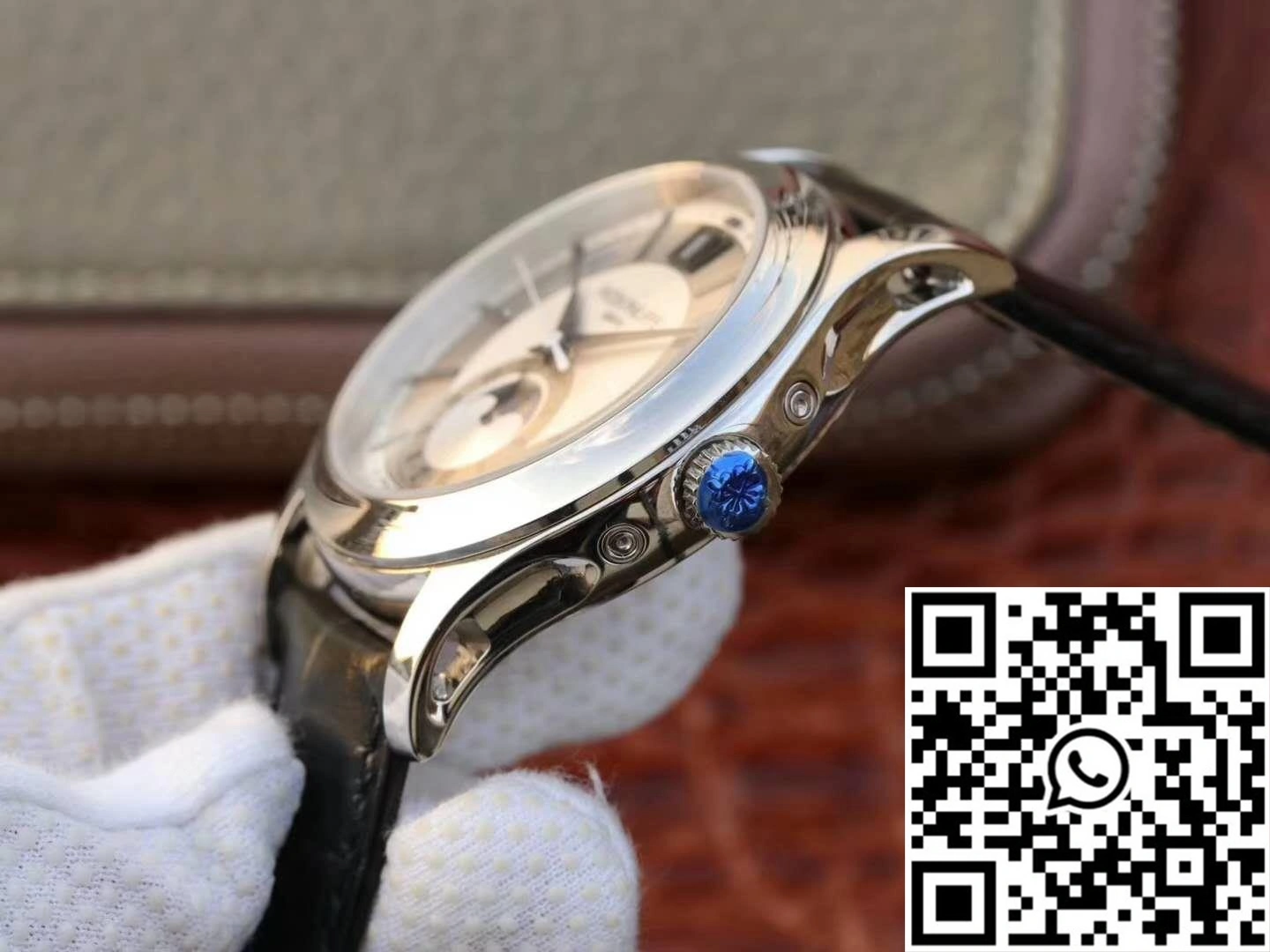 Supportive Patek Philippe Annual Calendar 5205G-001 Rhodium Dial 543