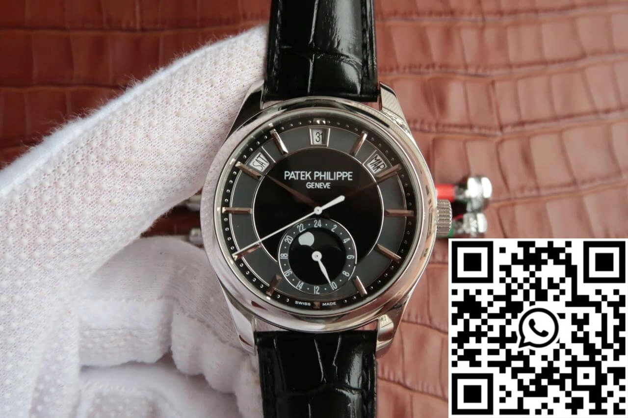 Patek Philippe Annual Calendar 5205R-001 KM Factory Black Dial Cowhide Strap TravelReady 557