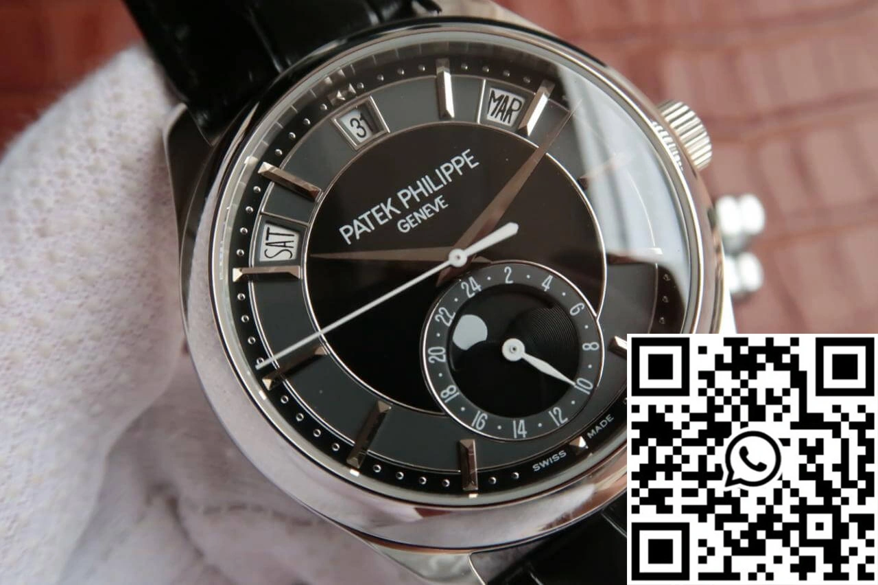 Patek Philippe Annual Calendar 5205R-001 KM Factory Black Dial Cowhide Strap TravelReady 557
