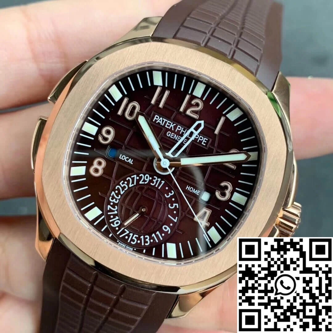 Breathable Patek Philippe Aquanaut 5164R-001 GR Factory Rose Gold Brown Dial 476