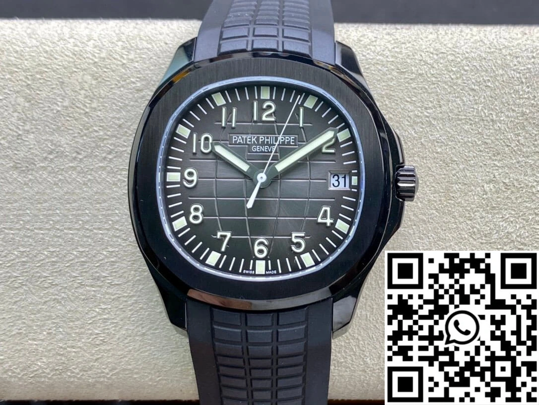 Sporty Patek Philippe Aquanaut PP5167 ZF Factory DLC Black Strap 499