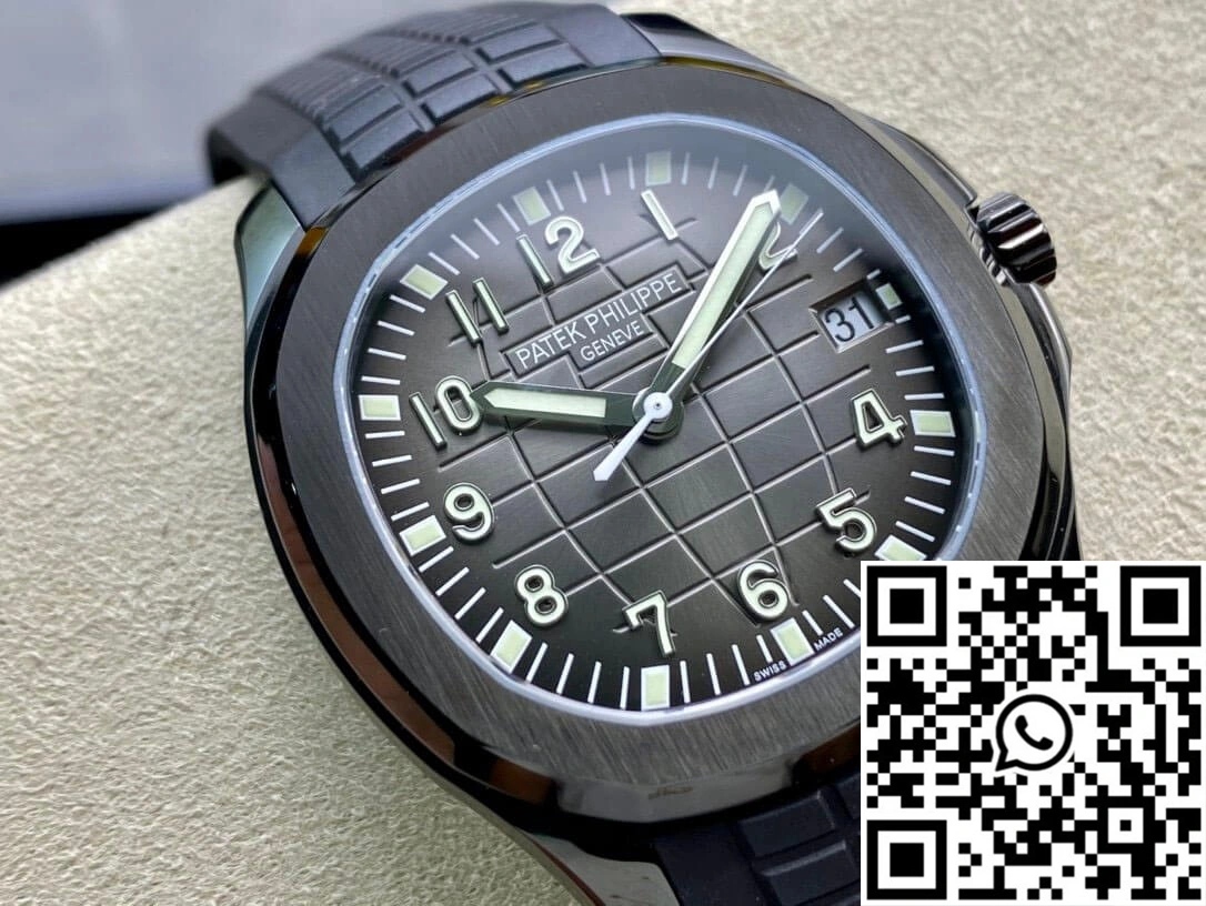 Sporty Patek Philippe Aquanaut PP5167 ZF Factory DLC Black Strap 499