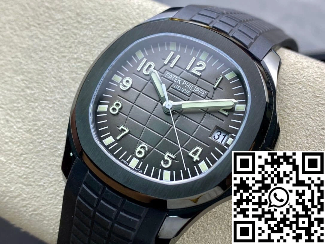 Sporty Patek Philippe Aquanaut PP5167 ZF Factory DLC Black Strap 499