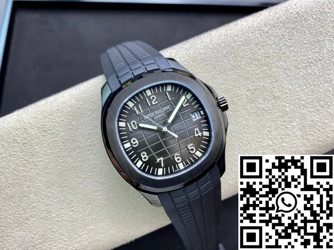 Sporty Patek Philippe Aquanaut PP5167 ZF Factory DLC Black Strap 499