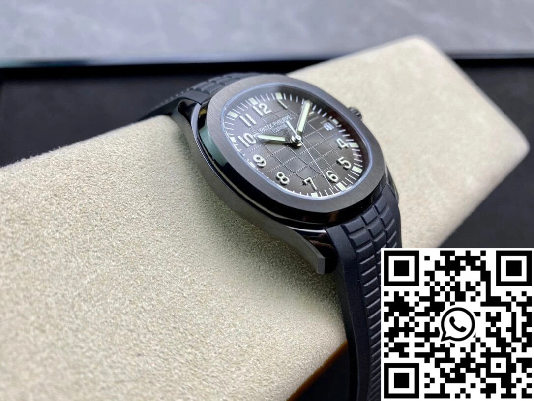Sporty Patek Philippe Aquanaut PP5167 ZF Factory DLC Black Strap 499