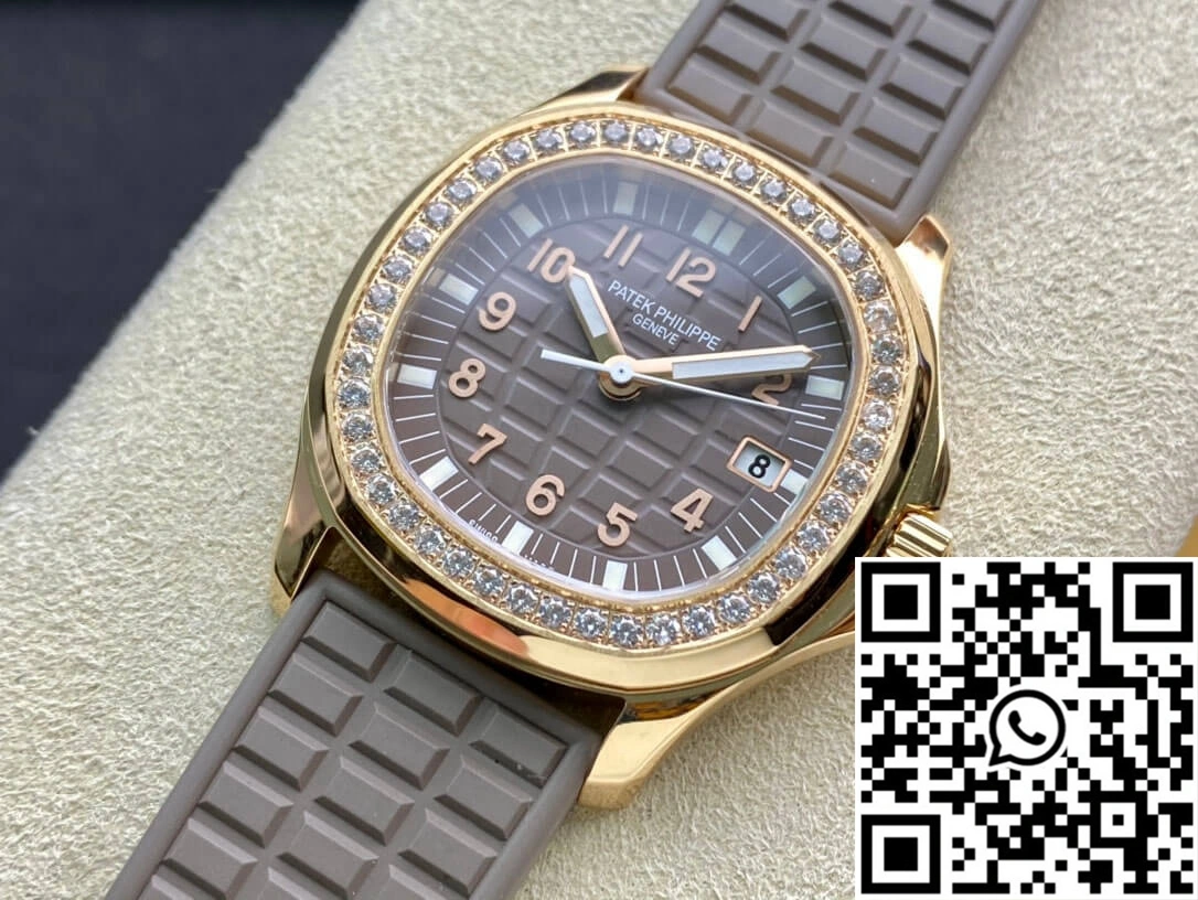 ComfortFit Patek Philippe Aquanaut Quartz Ladies 5067A PPF Factory Rose Gold Diamond-set Bezel 487