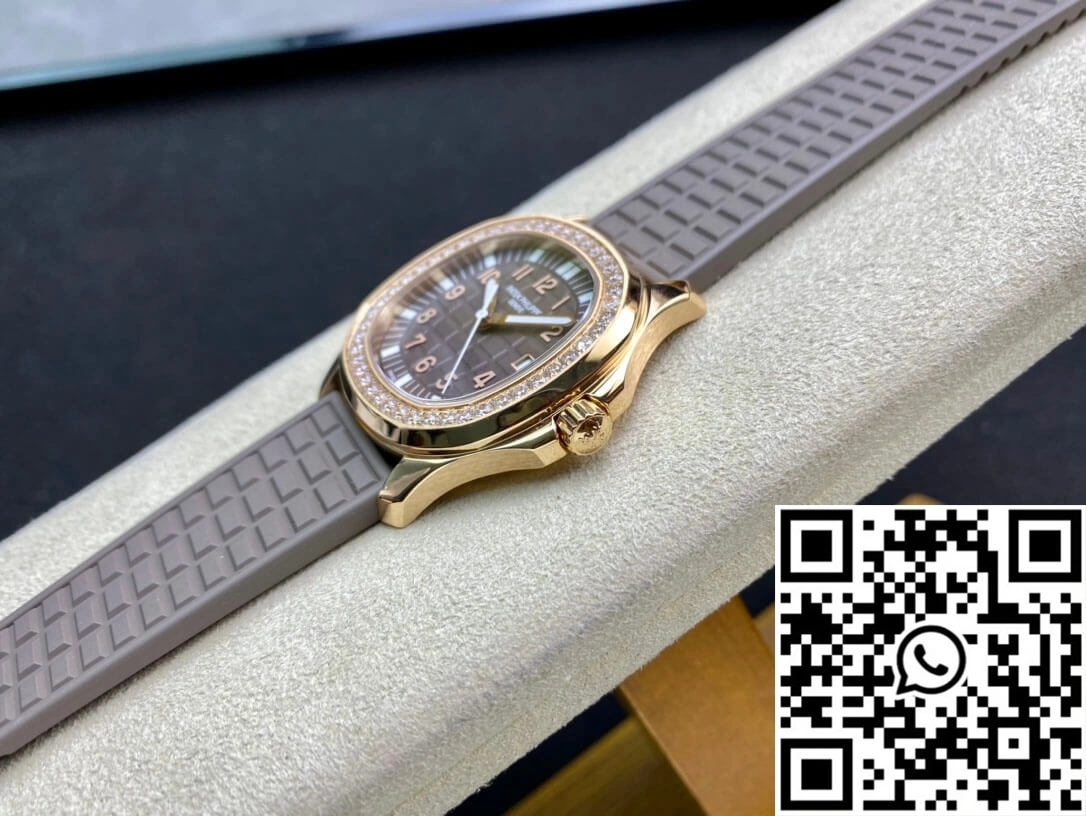 ComfortFit Patek Philippe Aquanaut Quartz Ladies 5067A PPF Factory Rose Gold Diamond-set Bezel 487
