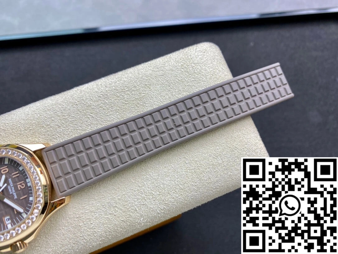 ComfortFit Patek Philippe Aquanaut Quartz Ladies 5067A PPF Factory Rose Gold Diamond-set Bezel 487