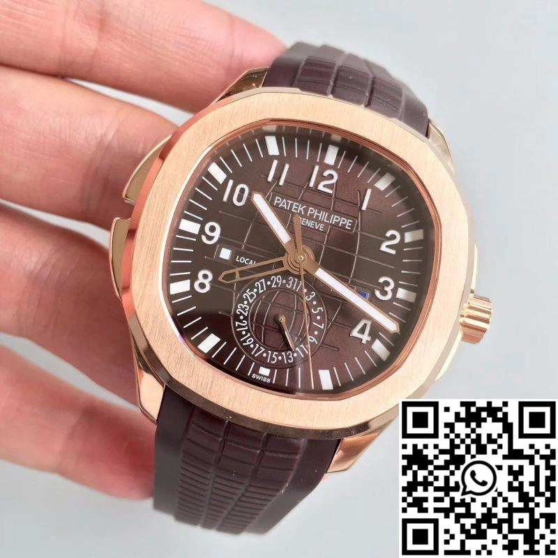 Attractive Patek Philippe Aquanaut Travel Time 5164R-001 Rose Gold Chocolate Dial 514