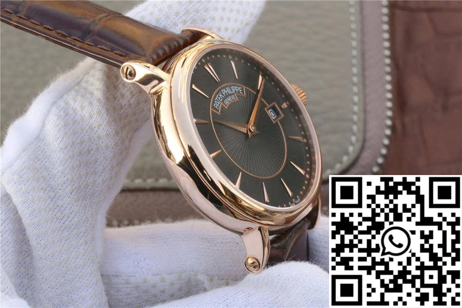 Patek Philippe Calatrava ZF Factory Rose Gold Black Dial Youthful 532