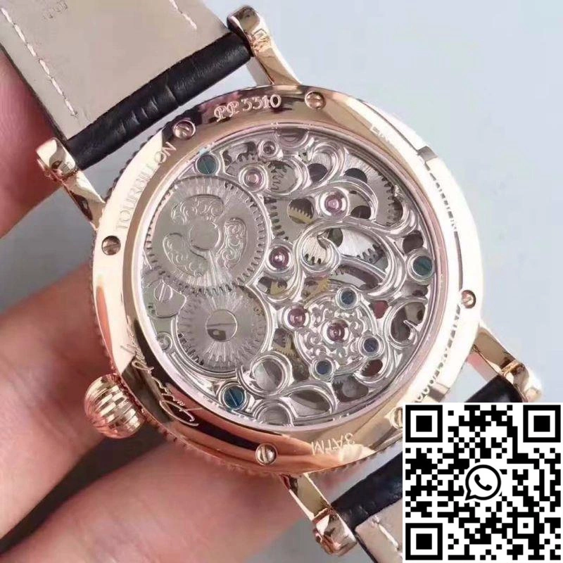 Neat Patek Philippe Moonphase Tourbillon 18K Rose Gold Dial 614