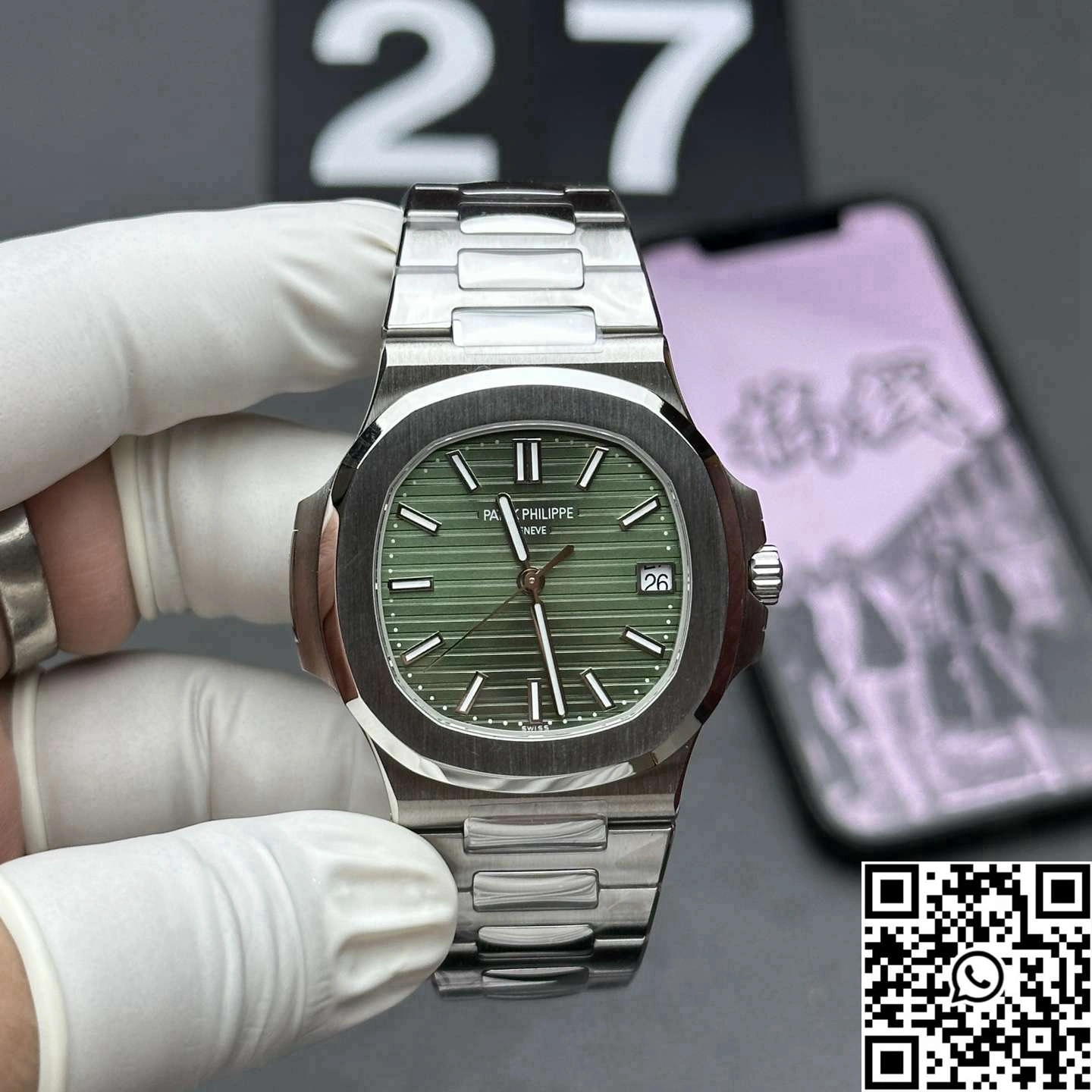 Patek Philippe Nautilus 5711-014 3K Factory Green Dial Youthful 592