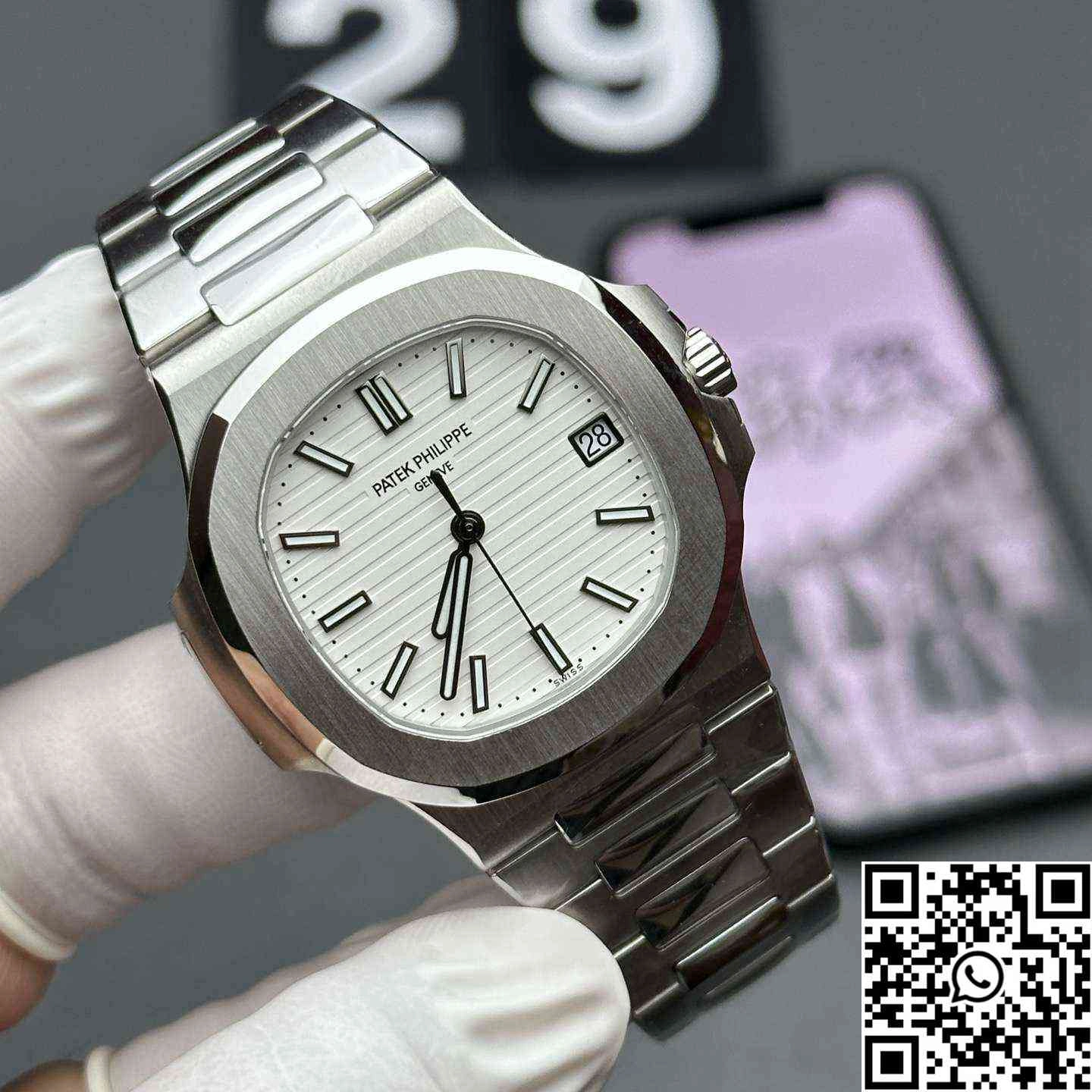 Supportive Patek Philippe Nautilus 5711 3K Factory White Dial 590