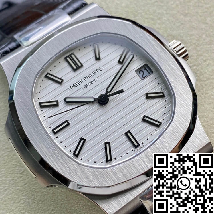 Sustainable Patek Philippe Nautilus 5711 3K Factory White Dial 600