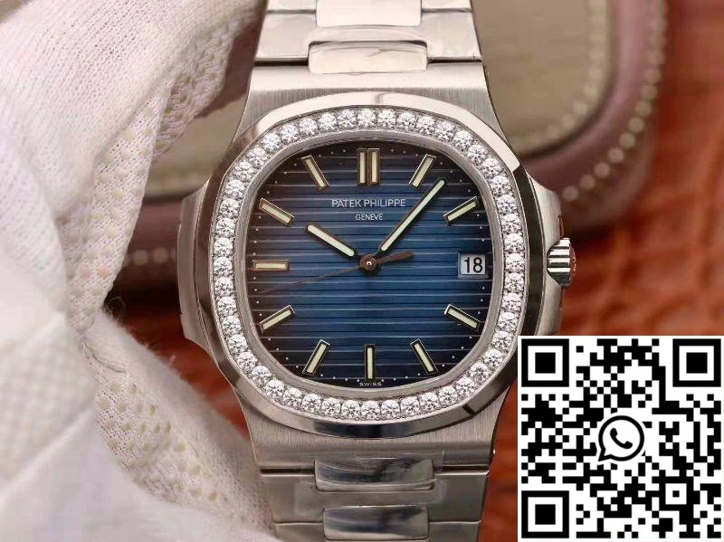 Lightweight Patek Philippe Nautilus 5711 PF Factory Diamond Bezel Blue Dial 594