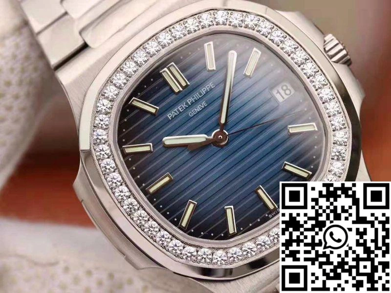 Lightweight Patek Philippe Nautilus 5711 PF Factory Diamond Bezel Blue Dial 594