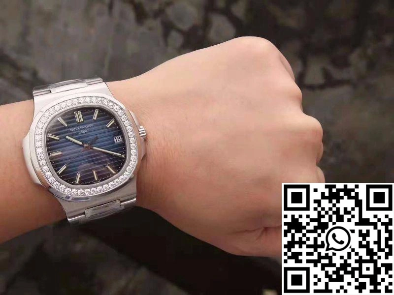Lightweight Patek Philippe Nautilus 5711 PF Factory Diamond Bezel Blue Dial 594