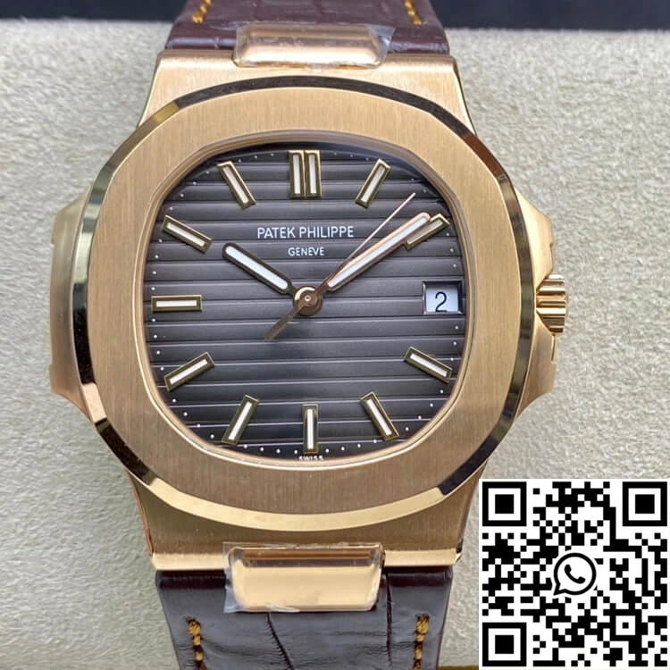Refined Patek Philippe Nautilus 5711R 3K Factory Rose Gold Grey Dial 570