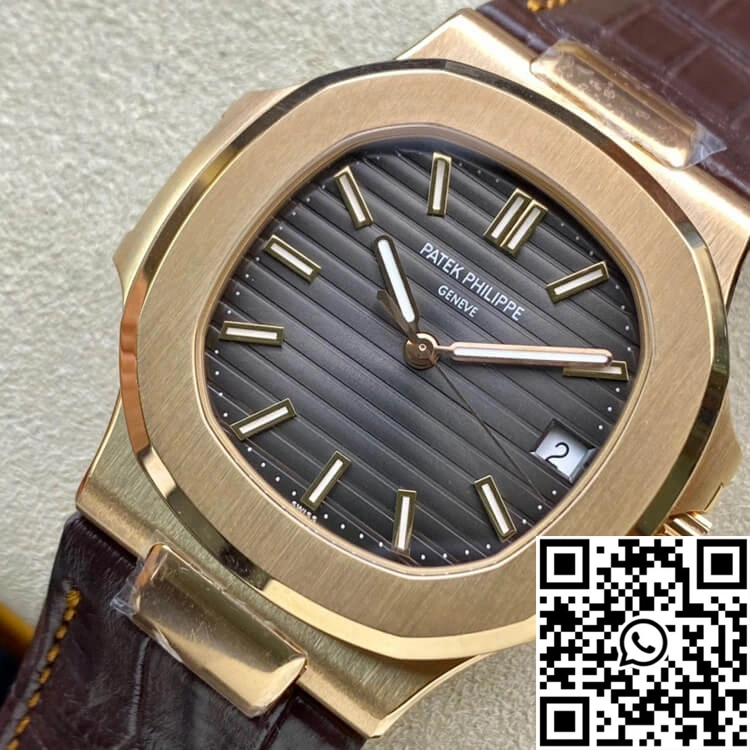Refined Patek Philippe Nautilus 5711R 3K Factory Rose Gold Grey Dial 570
